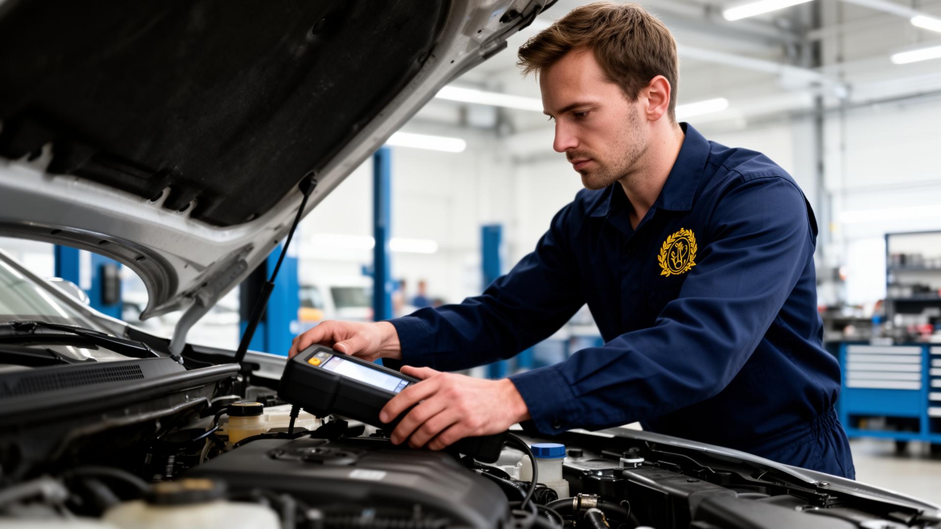 Technician working in workshop